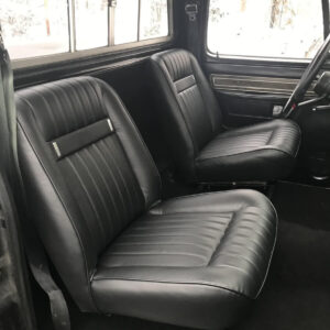 Black Soft and Smooth Grain  Upholstery Leather