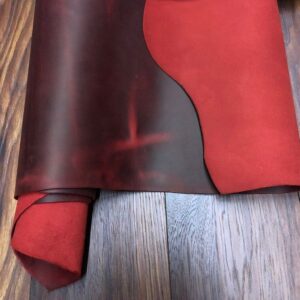 Dark Red Crazy Horse Leather , Oil Tanned Pull up